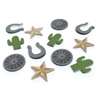Western MDF Table Scatter Decoration, Multi-Colour, 12-pk, for Cowboy Birthday/Western Party