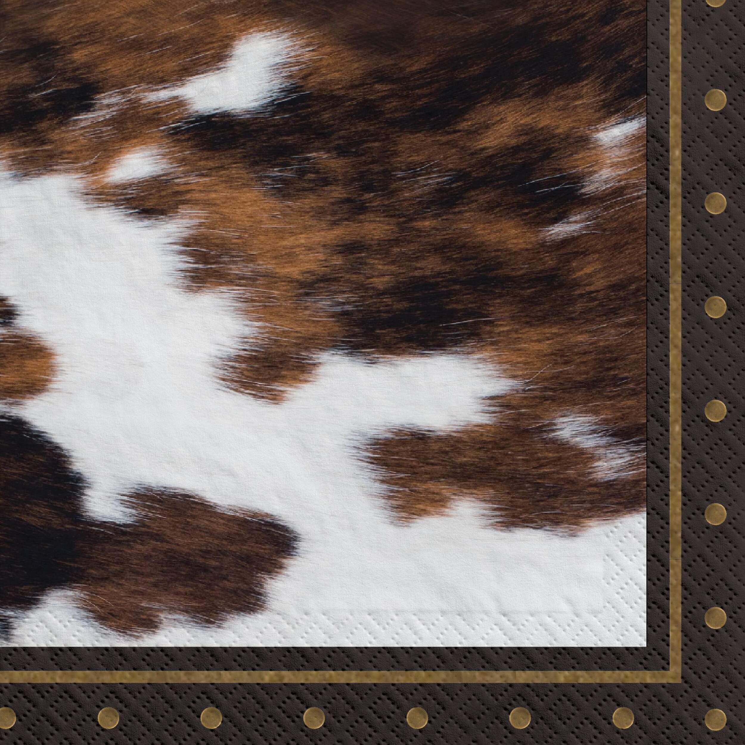 Serviettes de table carrées en papier jetables western, pour fête d'Halloween, cowboy, cowgirl et western, multicolore, 2 épaisseurs, 6,5 po, paq. 16 Front_Flat