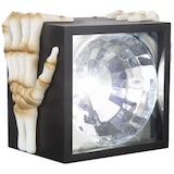 For Living Skeleton LED Light-Up Hands Projection Strobe Light with Pulse Control, Black/White, 6 3/4-in, Indoor/Outdoor Decoration for Halloween Front_Three_Fourths_Angled_Right