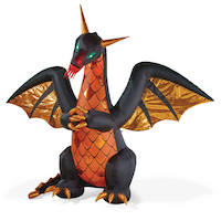For Living Outdoor Inflatable LED Dragon, 10.8-ft Front_Three_Fourths_Angled_Left