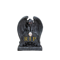 Pierres tombales assorties à DEL For Living, décoration d'Halloween extérieure Front_Flat