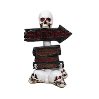 Affiche d'allée à crâne effrayant d'Halloween For Living Front_Flat