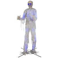Talking Animated Mummy with Lights, 12-ft Front_Angled_Left