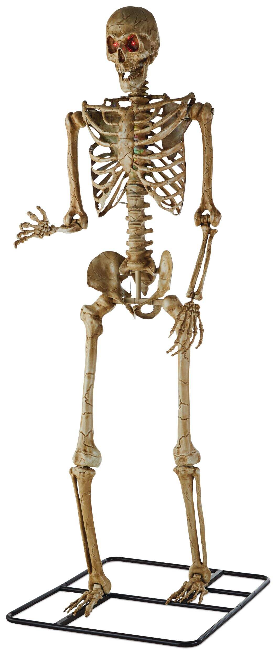 For Living Battery Powered Skeleton with LED Eyes, 10-ft Front_Angled_Left
