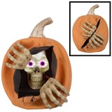 Gemmy Animated Pumpkin Skeleton Popout with Motion Sensor Composite_or_Mixed