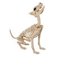 Howling Skeleton Wolf Plastic Halloween Decoration, 27-in Front_Angled_Right