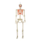 Battery-Powered Light Up Poseable Skeleton with Light Up Eyes, 5-ft Front_Flat