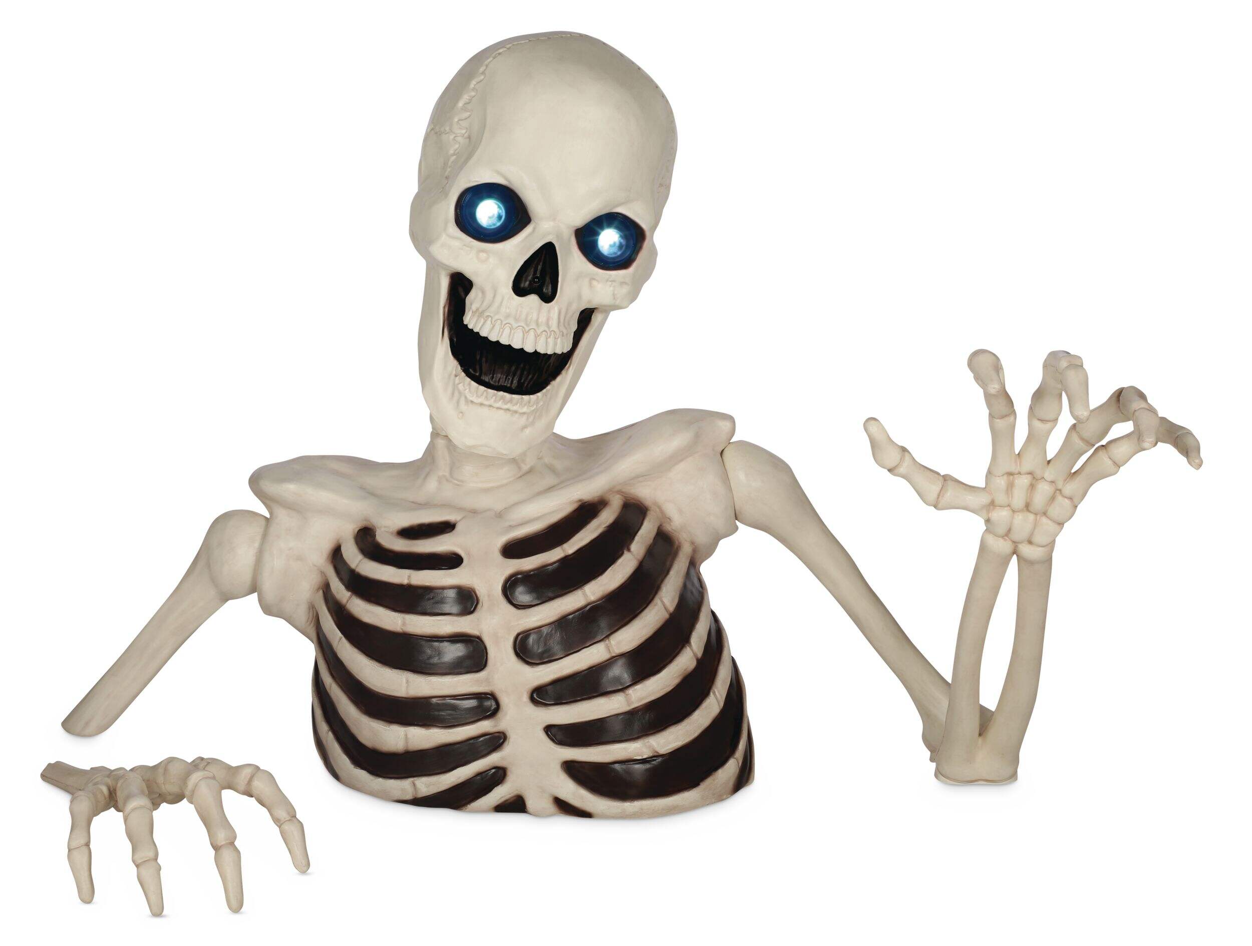 Animated Eye Skeleton Ground Breaker Decoration, 4-ft Front_Flat