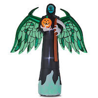 For Living Inflatable Infinity Mirror Face Dark Angel, 8-ft Front_Flat
