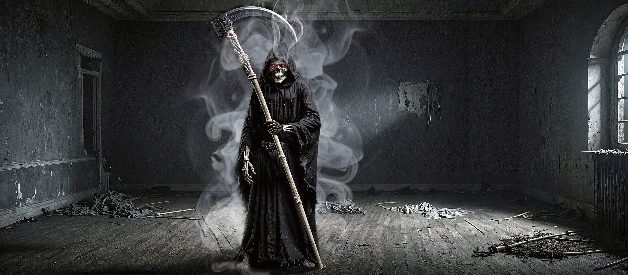 Housse à motif de faucheuse pour garage double For Living Front_Flat