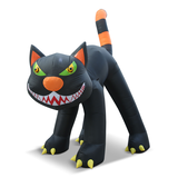 For Living Indoor/Outdoor Inflatable Black Cat, Animated, 10-ft Front_Three_Fourths_Angled_Left