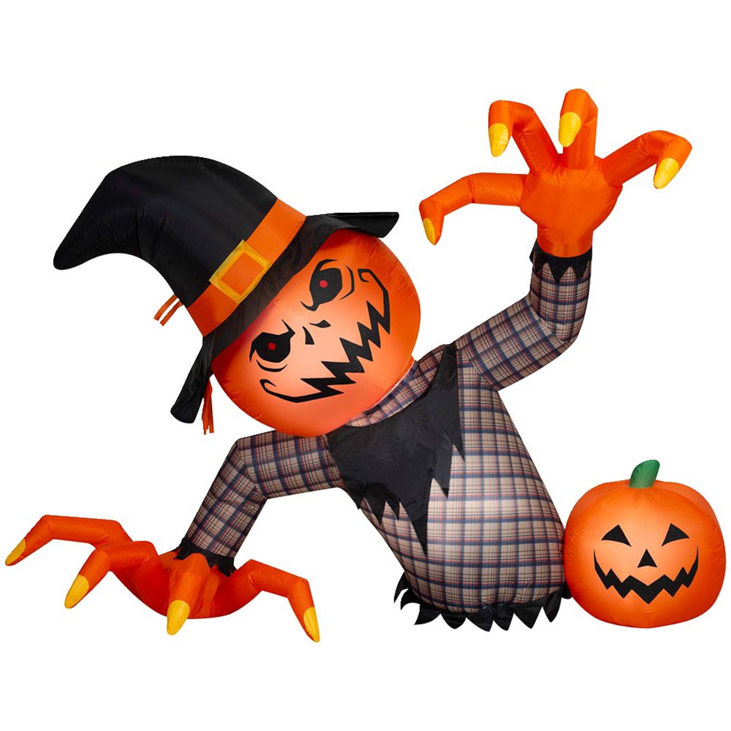 Gemmy Air Blown Animated Scarecrow Ground Breaker, 5-ft Front_Angled_Left