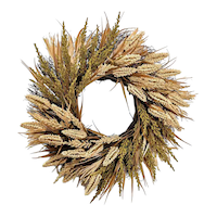 CANVAS Harvest Indoor/Outdoor Wheat Wreath Decoration, 24-in Front_Flat