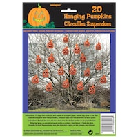 Pumpkin Leaf Bags Hanging Decorations, 8x6-in, 20-pk