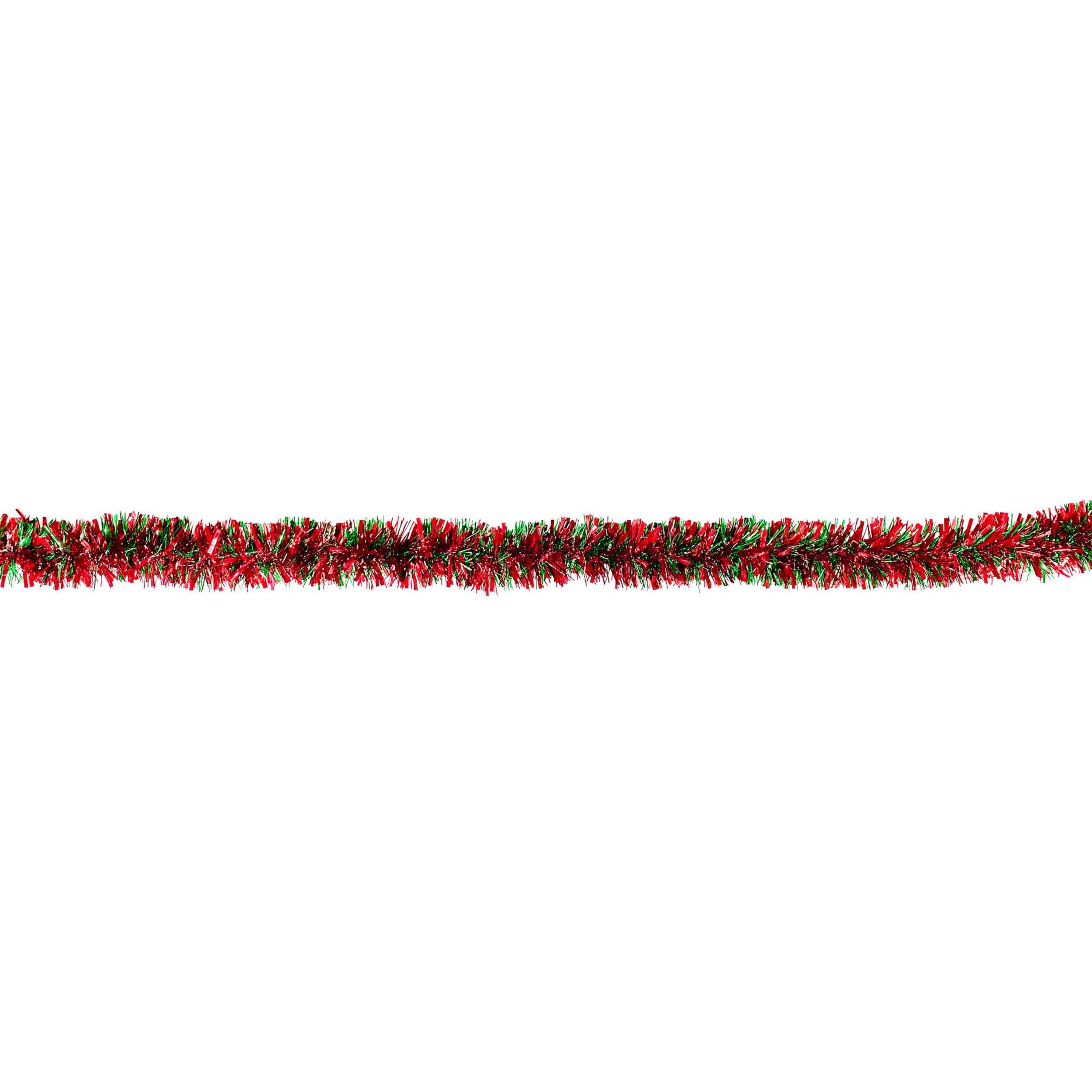 Christmas Giant Tinsel Garland, Red/Green, 9-ft CloseUp