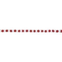 Christmas Pom Pom Red & White Garland, 9-ft Front_Flat
