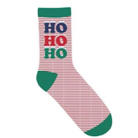 Adult Men "Ho Ho" Crew Wearable Socks, Multi-Colour, One Size, for Christmas Side_Right