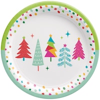 Christmas Merry Everything Paper Plates, 7-in, 18-ct Front_Flat