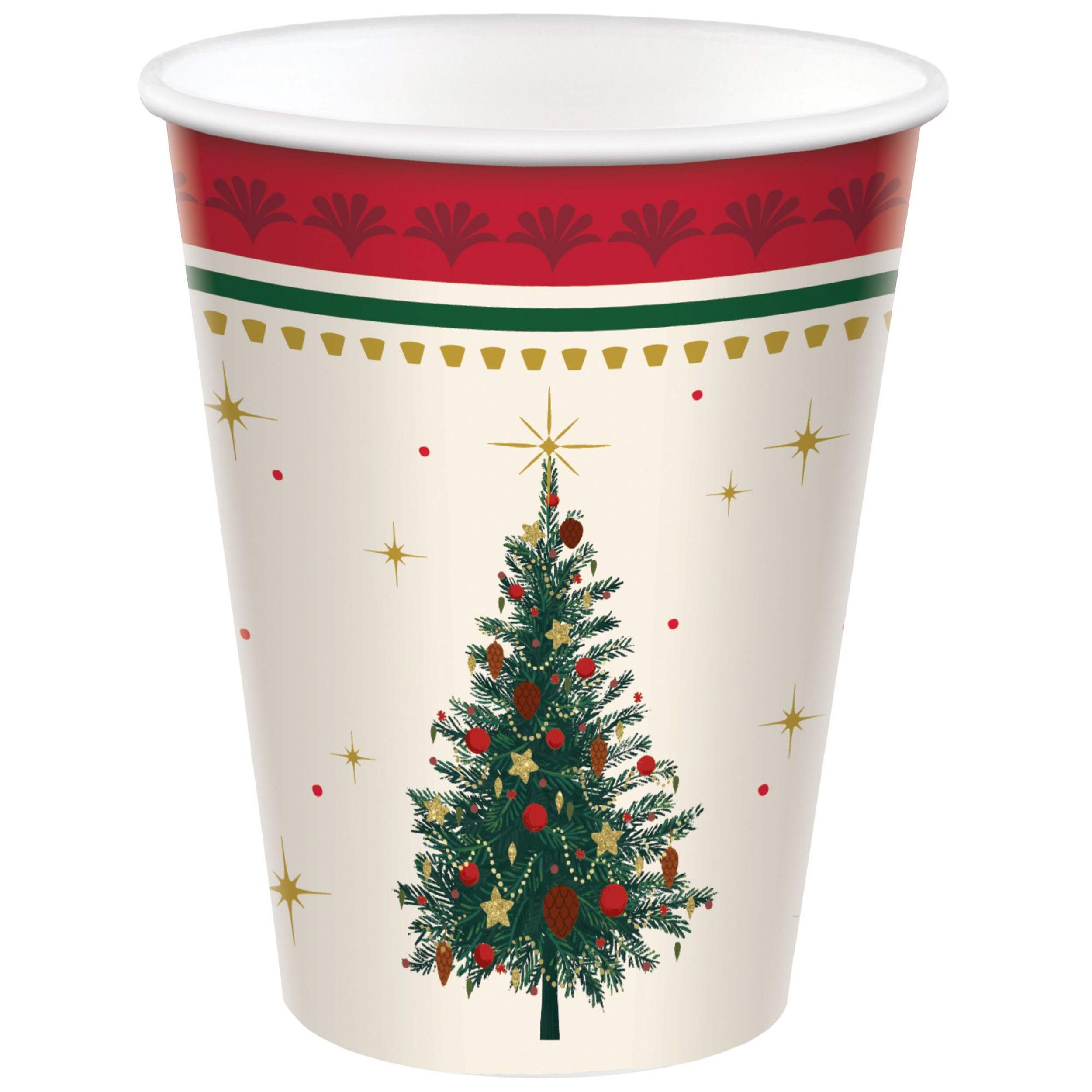 Christmas Elegant Evergreen Paper Cups, 9oz, 18ct Party City