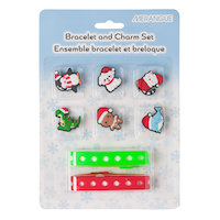 Festive Bracelets & Charms Kit, Multi-Coloured, Child Standard, One Size, Wearable Costume Accessory for Christmas Front_Flat