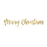 Rainbow Moments 'Merry Christmas' 5-ft Multicoloured Indoor Foil Hanging Letter Banner Front_Flat