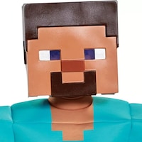 Kids' Minecraft Steve Blue Block-Shape Tunic with Mask Halloween Costume, Assorted Sizes