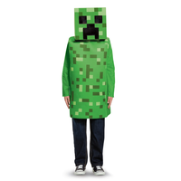 Costume d'Halloween Creeper de Minecraft avec masque, multicolore, enfant, plus d'options disponibles