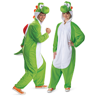 Yoshi Onesie Halloween Costume with Shell, Multi-Colour, Adult, Assorted Sizes Composite_or_Mixed