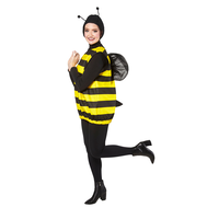 Bumblebee Halloween Costume with Antennae Headband, Yellow/Black, Adult, Assorted Sizes