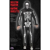Adult-Sized Black/White Skeleton Phantom Jumpsuit Halloween Costume with Mask Front_Flat