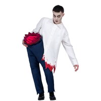 Cut In Half Halloween Costume, Black/White, Adult, Standard Front_Flat