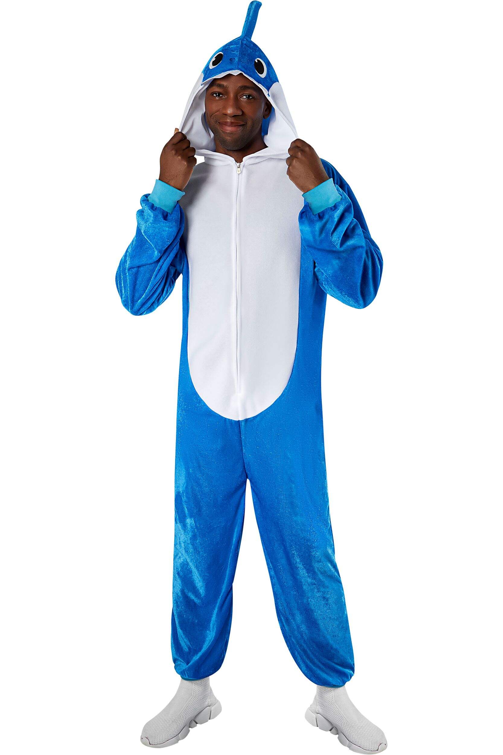 Costume d'Halloween combinaison Baby Shark pour papa à fermeture à glissière, multicolore, adulte, G/TG Front_Angled_Left