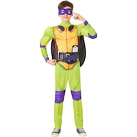 Teenage Mutant Ninja Turtle Donatello Jumpsuit Halloween Costume, Green, Child, Assorted Sizes