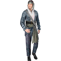 Weathered Pirate Halloween Costume with Scarf, Multi-Colour, Adult, Men's, Assorted Sizes Front_Angled_Right