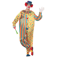 Spots The Clown Halloween Costume, Multi-Colour, Adult, Standard Front_Flat