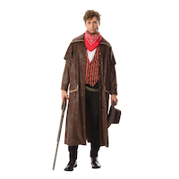 Men's Western Cowboy Halloween Costume, Assorted Sizes Front_Angled_Right