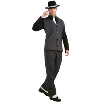 Men's 1920s Gangster Halloween Costume, One Size Front_Angled_Right