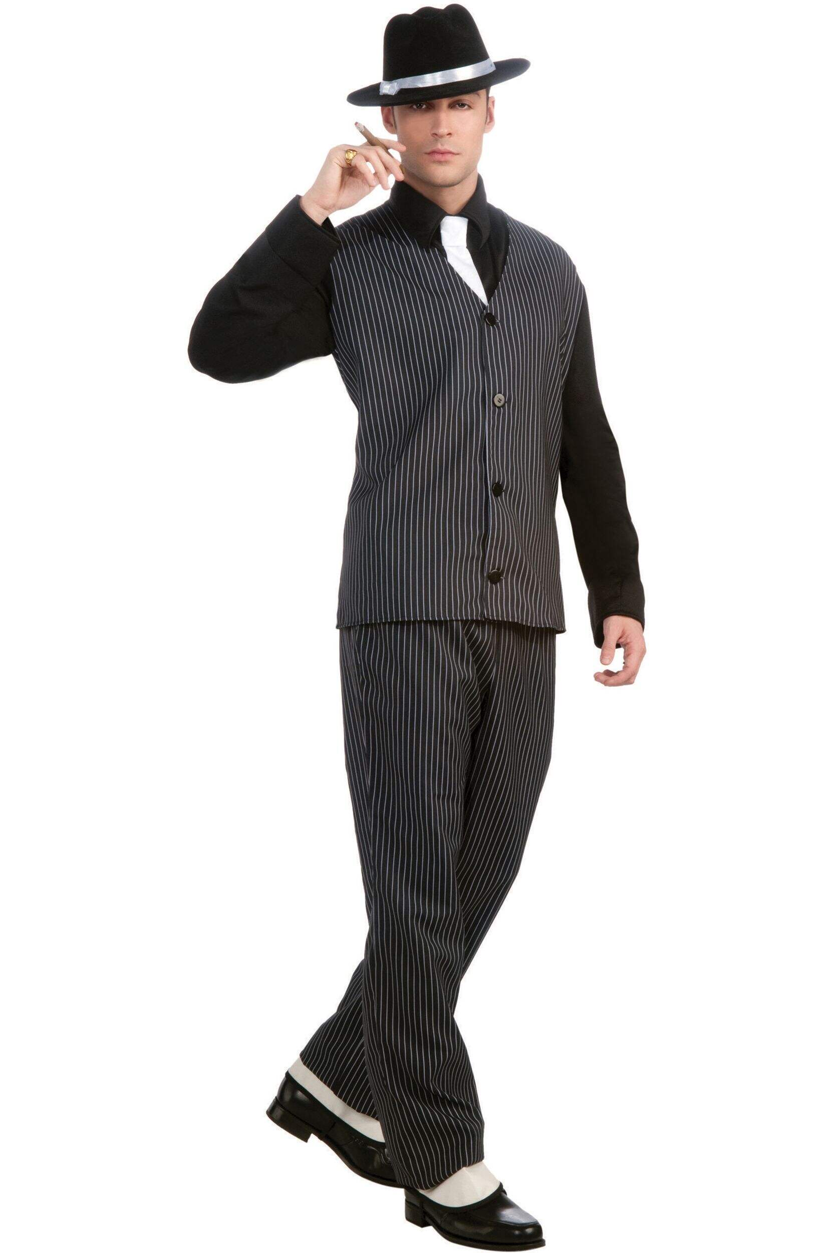 1920s Gangster Men's Polyester/Satin Halloween Costume Front_Angled_Right