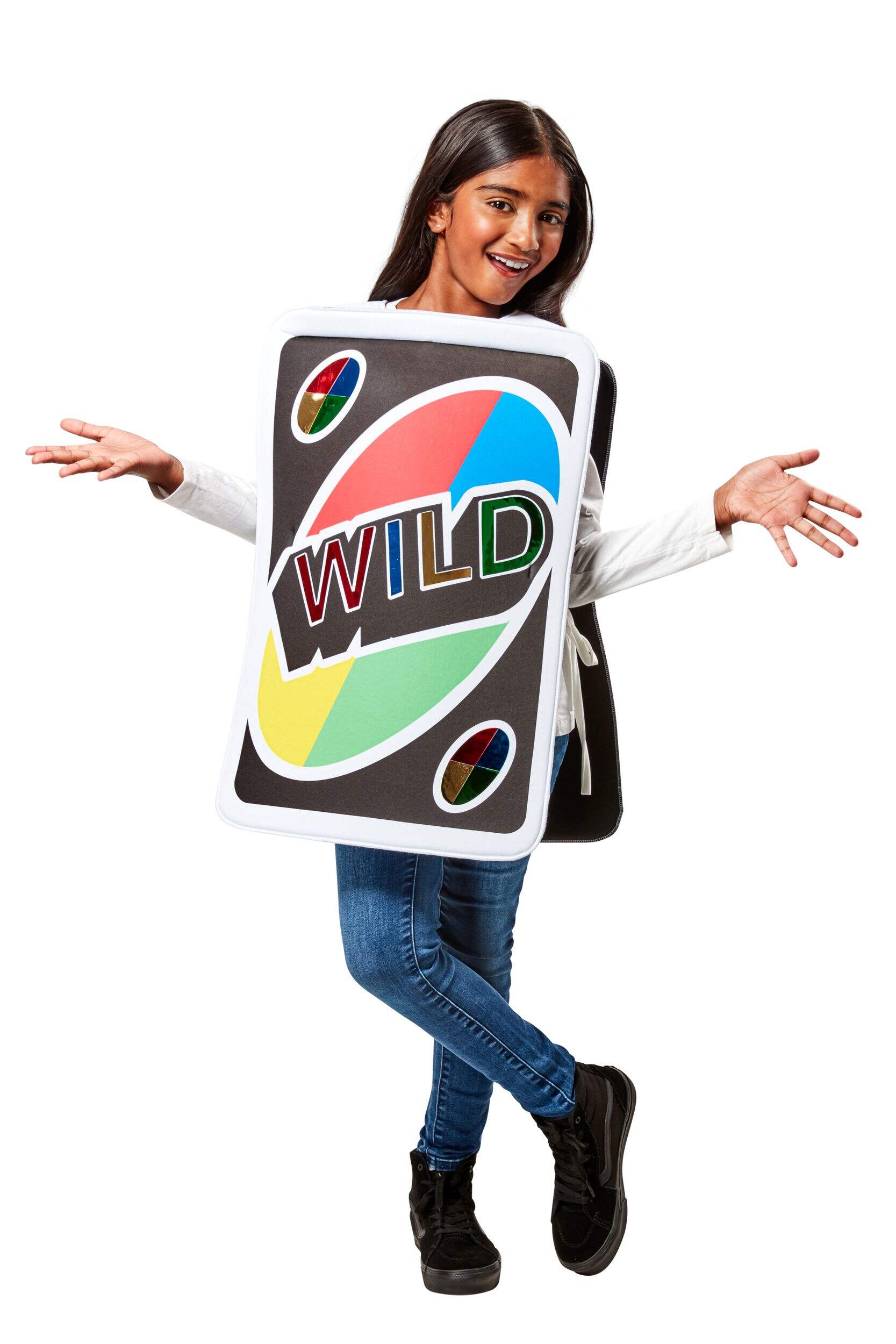 Costume d'Halloween Uno Joker, enfants, taille unique Front_Angled_Left