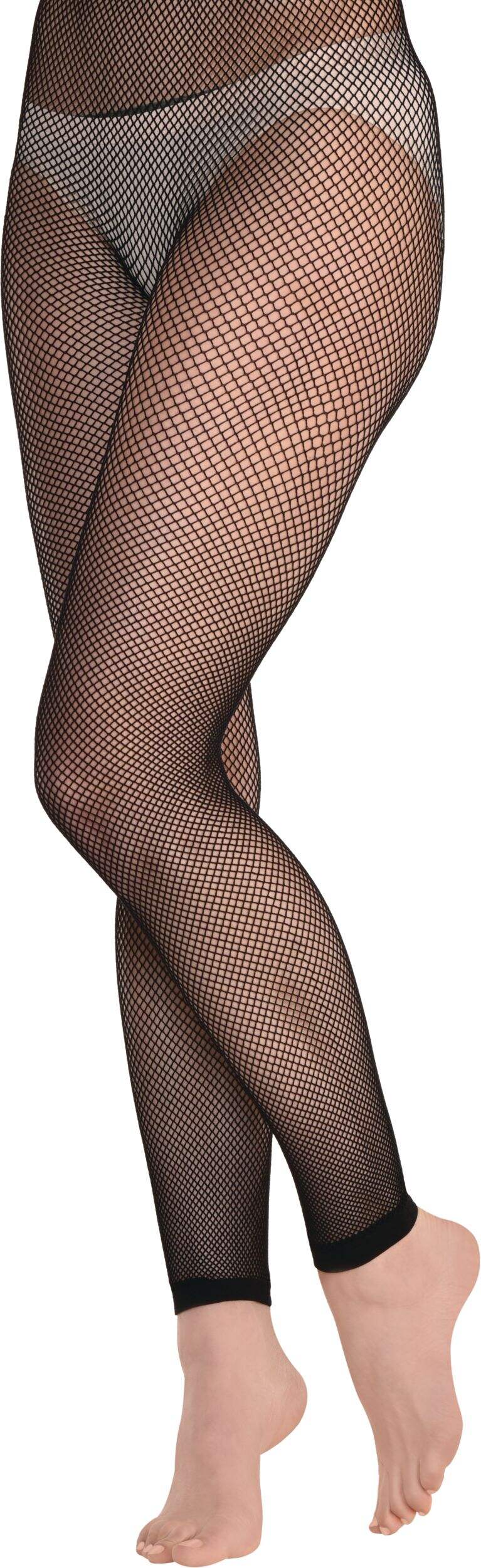 Collants en filet sans bas pour adulte, noir, taille universelle, accessoire de costume à porter pour l'Halloween Front_Three_Fourths_Angled_Left