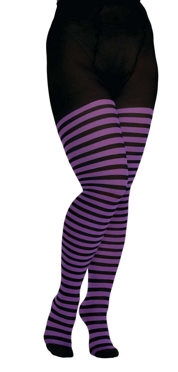 Opaque Tights Adult Purple Black
