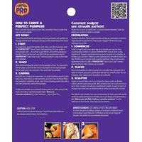 Livre et outils de pochoir ultimes Pumpkin Pro avec 10 pochoirs, blanc, 10 po, pochoir pour décoration d'Halloween Back_Flat