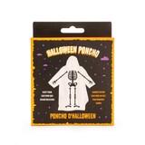 Skeleton Halloween Rain Coat Front_Flat