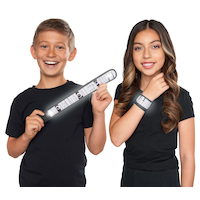 Light-Up Slap Bracelet Accessory, Mummy Design, Black/White