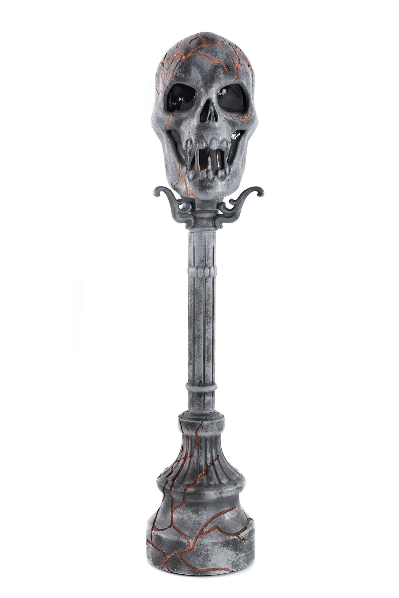 Flaming Skull Halloween Decoration, 48in, Black Party City