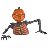 Décoration d'Halloween avec squelette de citrouille qui sort de la terre, 4 pi Front_Flat