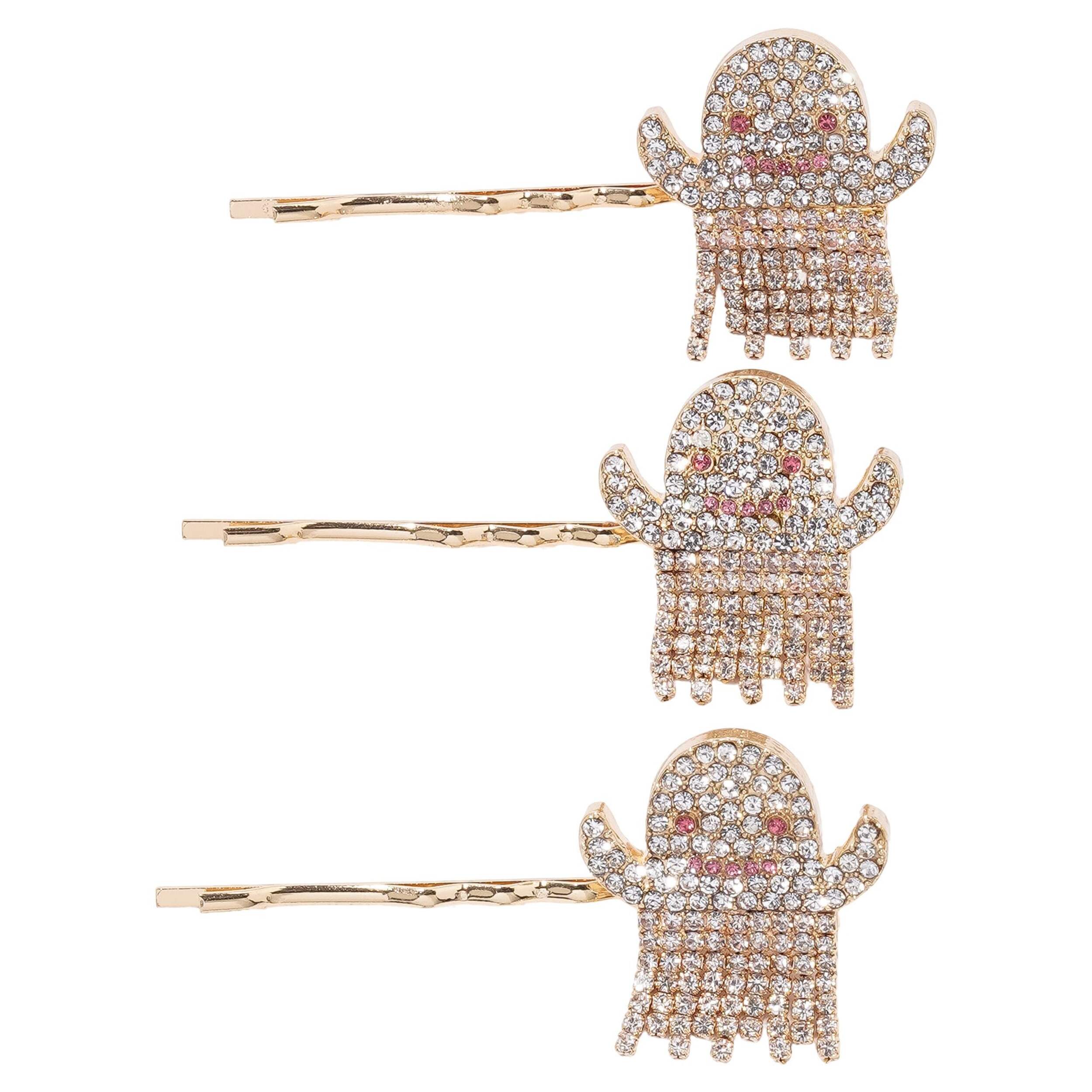 Rhinestone Ghost Clip Set, 3-pk Overhead_Flat