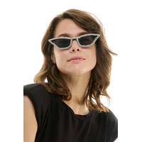 Rhinestone Cat Eye Sunglasses Front_Flat