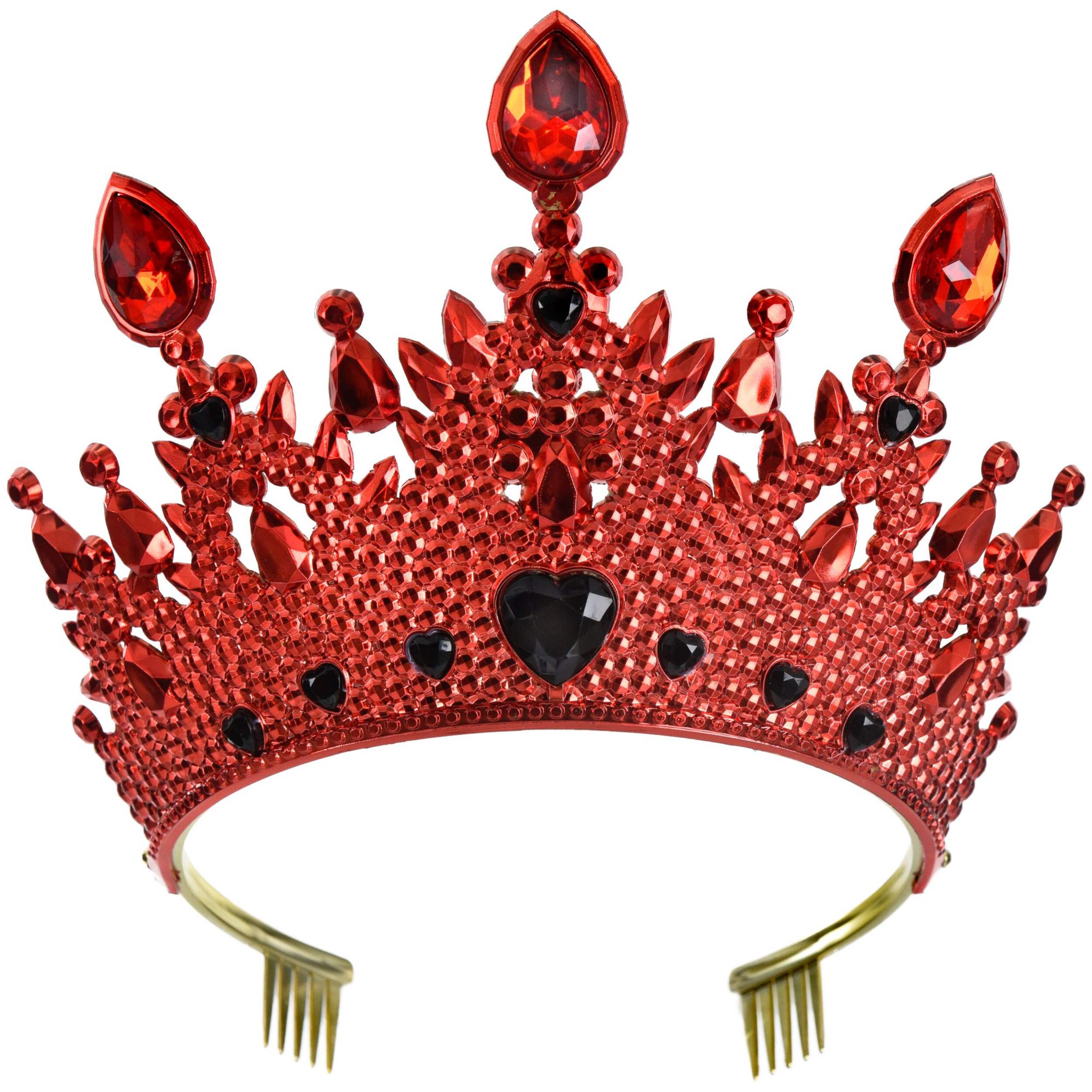 Queen Of Hearts Crown, Halloween Costume Accessory Front_Flat
