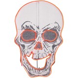 Gemmy Indoor/Outdoor Neon Smiling Skull Decoration, Red Front_Flat